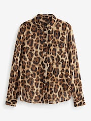 Neutral Leopard Myleene Klass Long Sleeve Shirt - Image 4 of 4