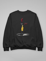 All + Every Black IT Halloween You Will Float Too Sweatshirt - Image 3 of 4