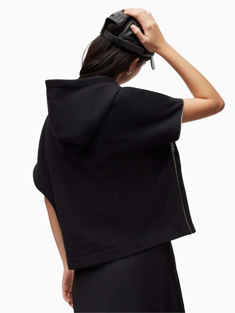 AllSaints Black Zipper Jamie Hoodie - Image 2 of 6
