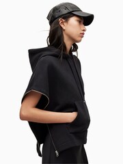 AllSaints Black Zipper Jamie Hoodie - Image 3 of 6
