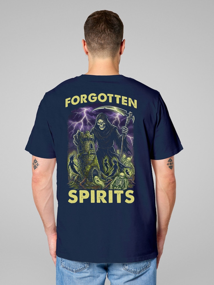 Tricou All + Every cu imprimeu pe spate de Halloween cu spirite uitate, Moartea și fantome înfricoșătoare - Imaginea 1 din 4 Tricou All + Every cu imprimeu pe spate de Halloween cu spirite uitate, Moartea și fantome înfricoșătoare - Imaginea 1 din 4