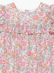 Trotters London Pink Liberty Print Coral Betsy Cotton Ruffle Dress - Image 6 of 6