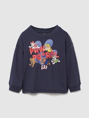 Gap Navy Paw Patrol Logo Long Sleeve T-Shirt (6mths-5yrs) - Image 1 of 3