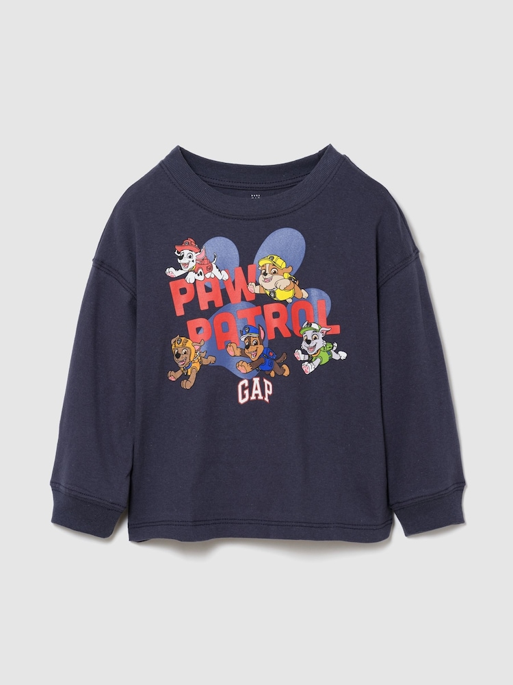 Gap Navy Paw Patrol Logo Long Sleeve T-Shirt (6mths-5yrs) - Image 1 of 3
