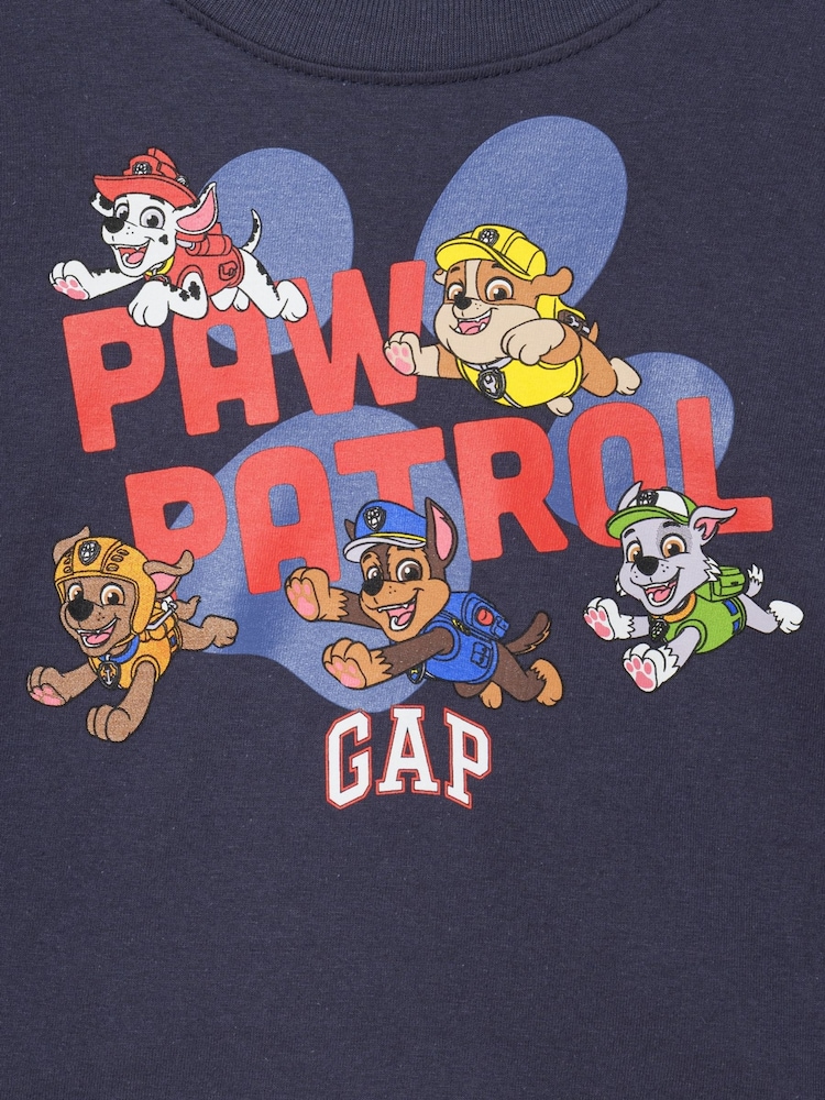 Gap Navy Paw Patrol Logo Long Sleeve T-Shirt (6mths-5yrs) - Image 3 of 3