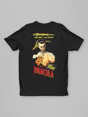 All + Every Black Dracula Movie Release Poster Art Christopher Lee Back Print T-Shirt - Image 3 of 4