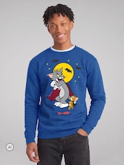 All + Every Blue Tom and Jerry Halloween Vampires Sweatshirt - Image 1 of 4