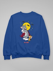 All + Every Blue Tom and Jerry Halloween Vampires Sweatshirt - Image 3 of 4