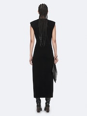 AllSaints Black Kayla Merino Dress - Image 6 of 8