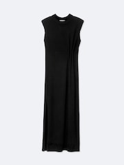 AllSaints Black Kayla Merino Dress - Image 8 of 8