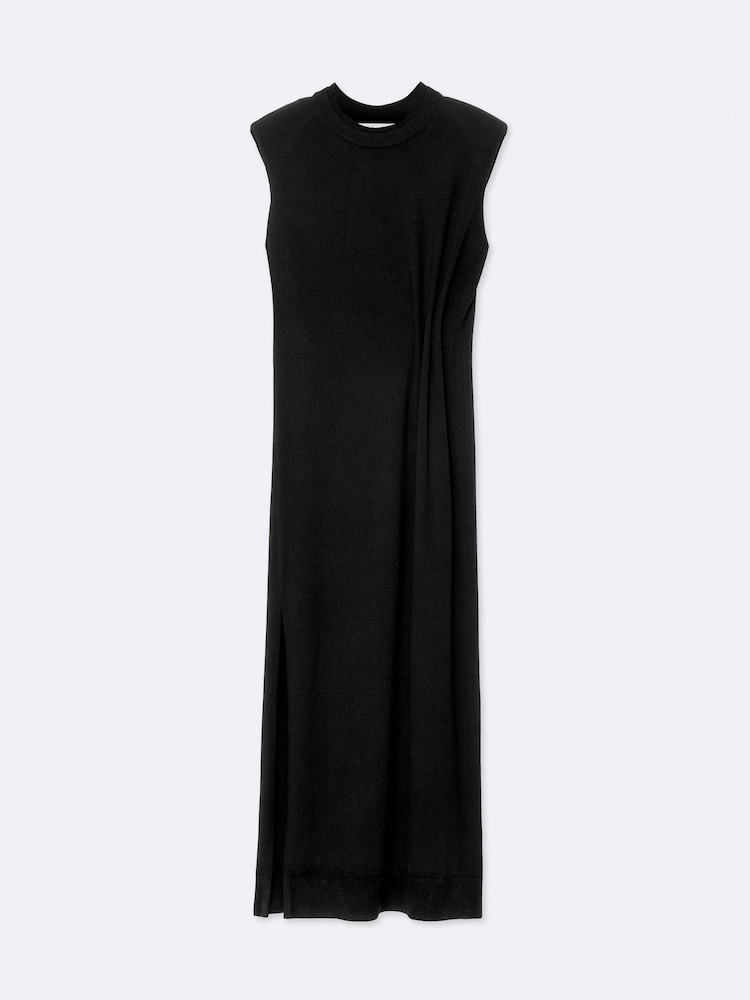 AllSaints Black Kayla Merino Dress - Image 8 of 8