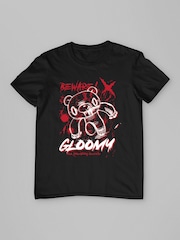All + Every Black Gloomy Bear The Naughty Grizzly Beware Blood Splatter Anime T-Shirt - Image 3 of 4