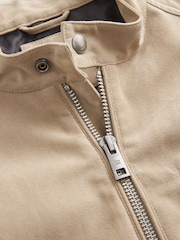 Neutral Faux Suede Racer Jacket - Image 9 of 12