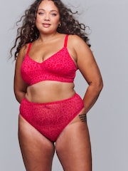 Lemonade Dolls Pink Leopard Mesh Fuller Cup Bra - Image 1 of 4