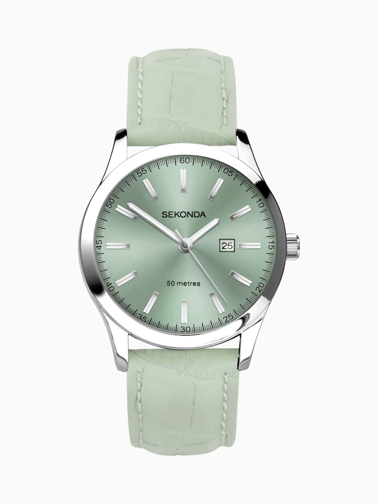 Sekonda Green Taylor Leather Strap Watch - Image 2 of 6