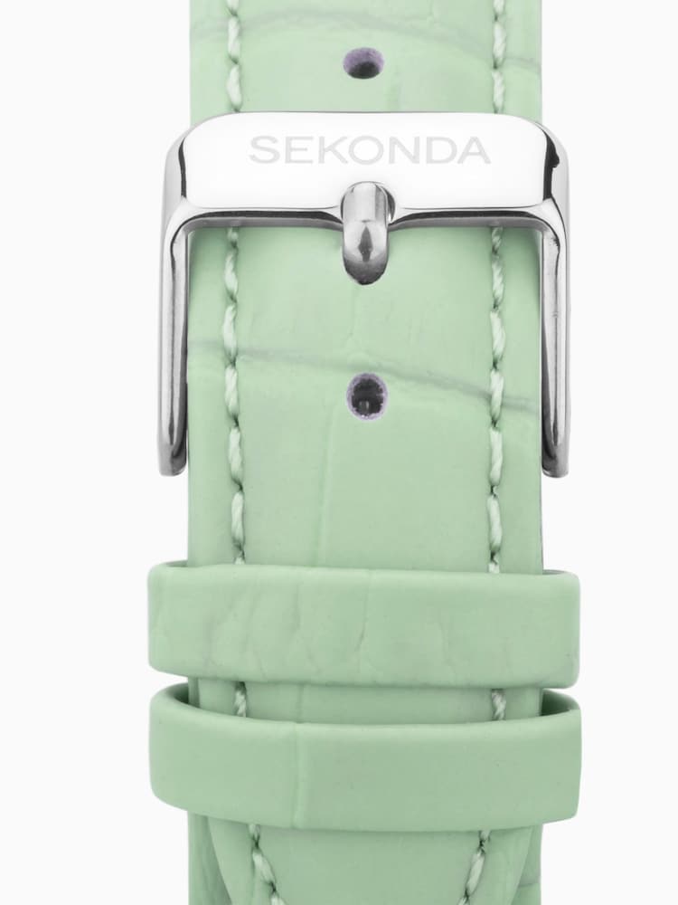 Sekonda Green Taylor Leather Strap Watch - Image 6 of 6