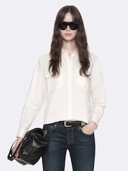 AllSaints Off White Maven Military Shirt - Image 1 of 8