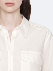 AllSaints Off White Maven Military Shirt - Image 4 of 8
