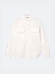AllSaints Off White Maven Military Shirt - Image 8 of 8