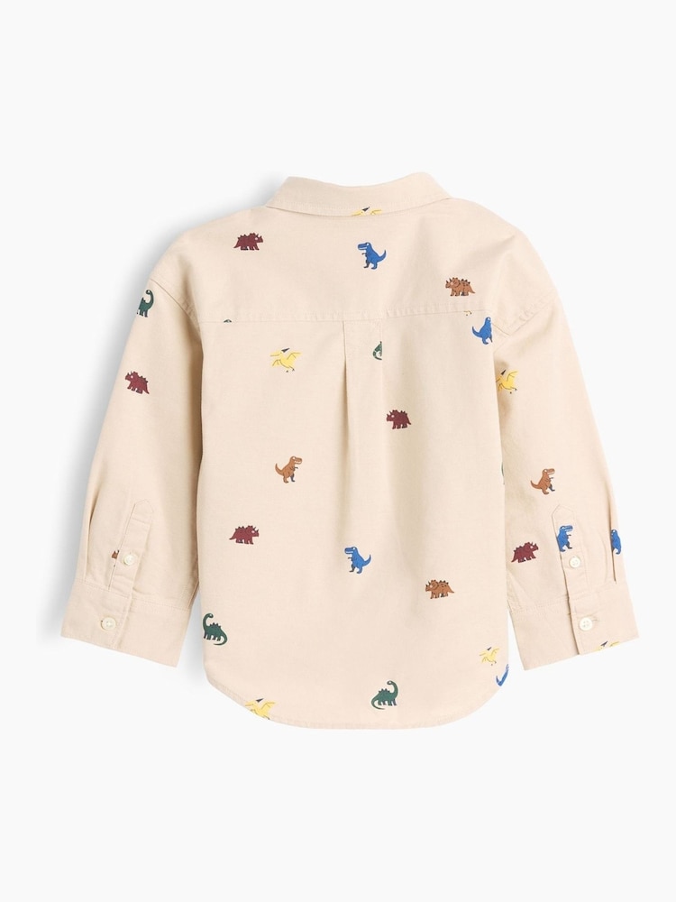Gap Cream Dinosaur Baby and Toddler Print Oxford Big Shirt (6mths-5yrs) - Image 3 of 3 Gap Cream Dinosaur Baby and Toddler Print Oxford Big Shirt (6mths-5yrs) - Image 3 of 3