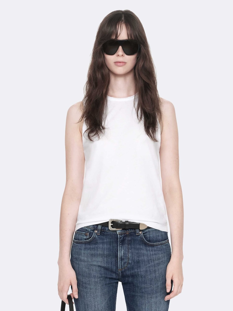 AllSaints White Jenny Tank - Image 1 of 8