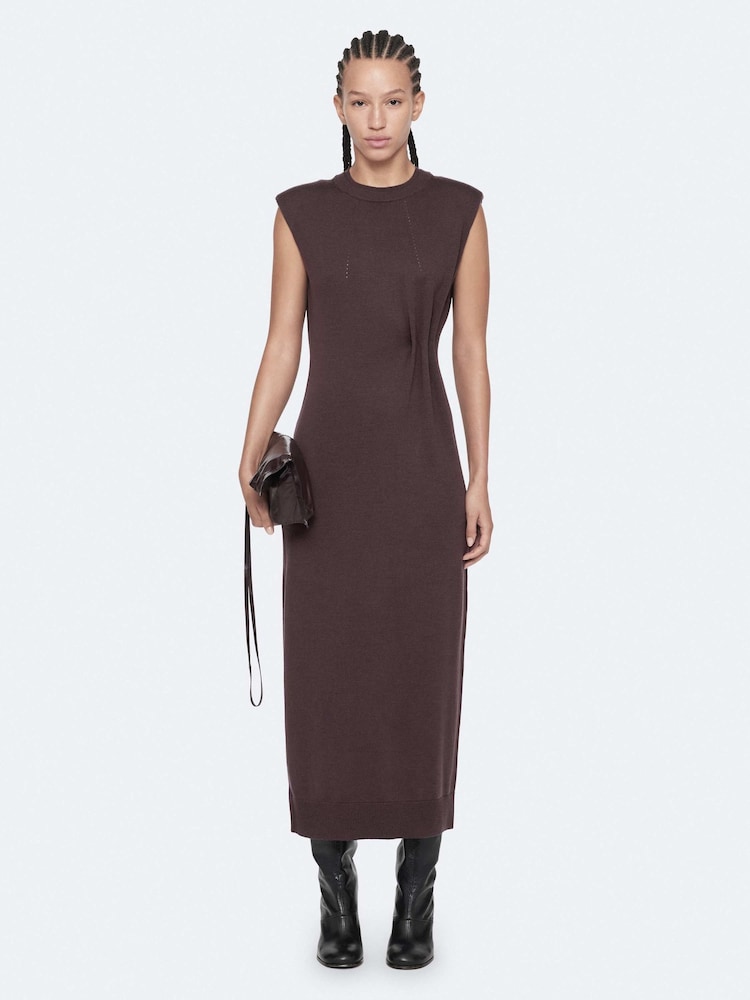 AllSaints Purple Kayla Merino Dress - Image 1 of 8 AllSaints Purple Kayla Merino Dress - Image 1 of 8