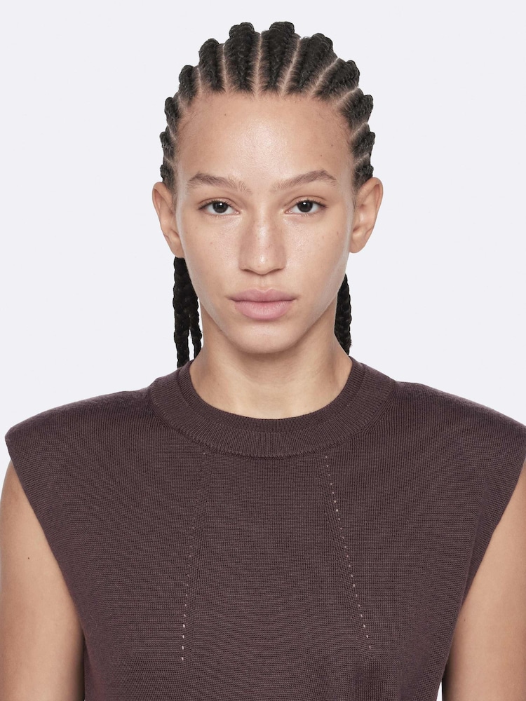 AllSaints Purple Kayla Merino Dress - Image 2 of 8 AllSaints Purple Kayla Merino Dress - Image 2 of 8