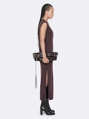 AllSaints Purple Kayla Merino Dress - Image 5 of 8