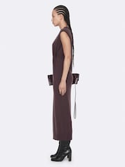 AllSaints Purple Kayla Merino Dress - Image 7 of 8