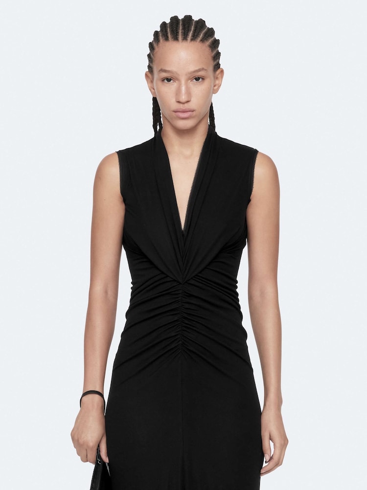 AllSaints Black Dariya Dress - Image 1 of 8