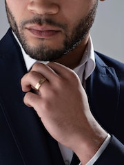 Beaverbrooks 9ct Gold Brushed Men's Wedding Ring - Image 3 of 3