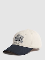 Reiss White/Bright Blue Palermo Reiss | Ché Embroidered Baseball Cap - Image 1 of 4