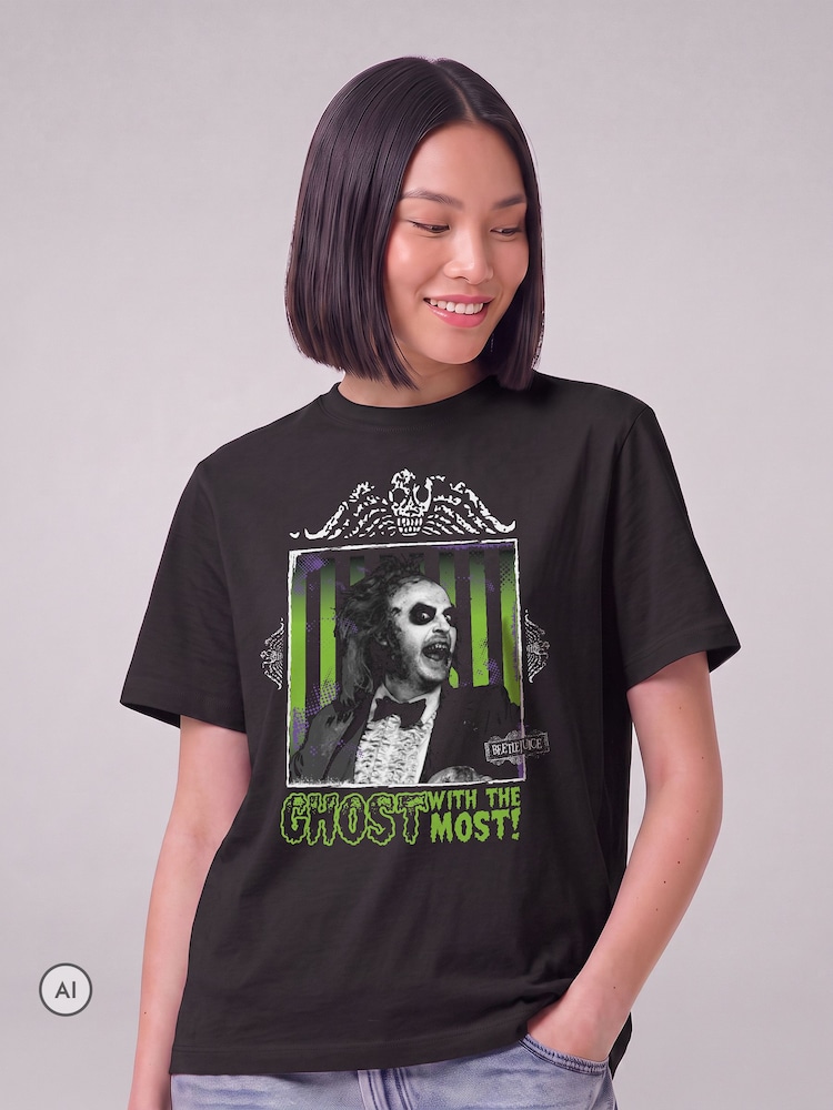 All + Every Black Beetlejuice Suit The Ghost With The Most T-Shirt - Image 2 of 4 All + Every Black Beetlejuice Suit The Ghost With The Most T-Shirt - Image 2 of 4
