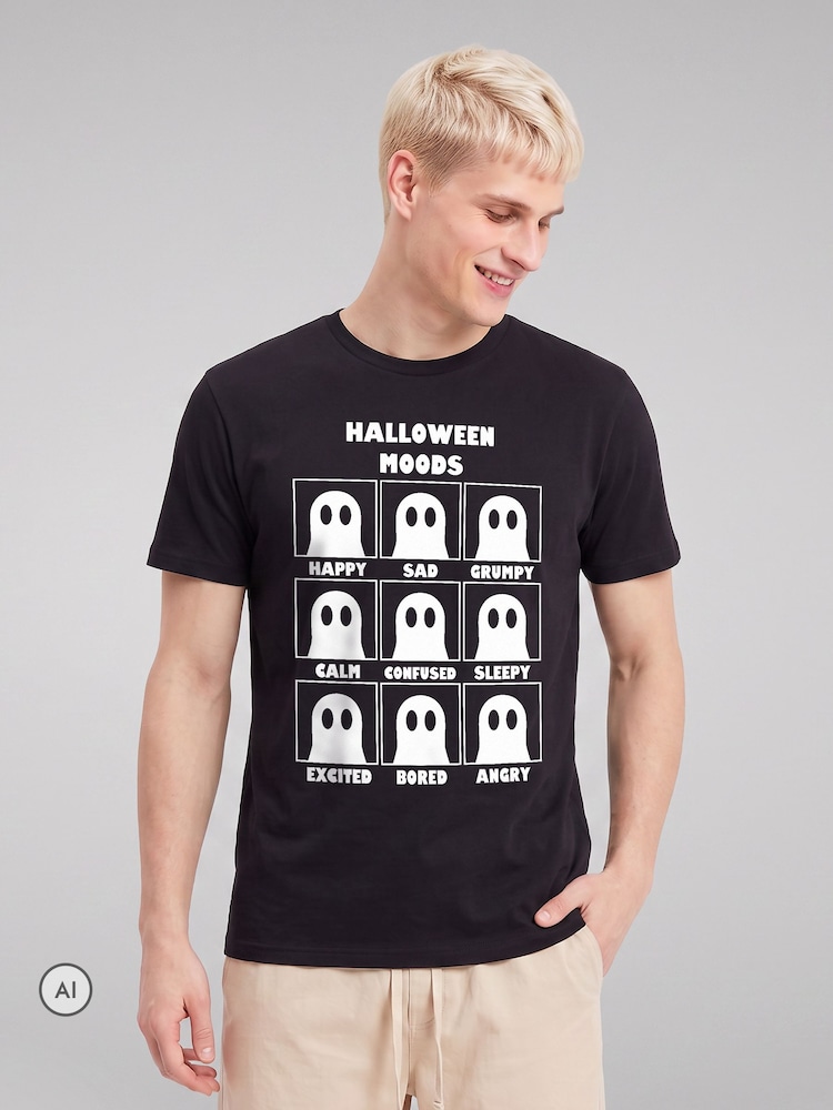 Camiseta con gráfico de Moods Ghost de Halloween de All + Every - Imagen 1 de 4