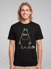 All + Every Black Moomin Angry Moomintroll T-Shirt - Image 1 of 4