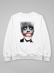 All + Every White Batman Halloween Joker Face Made Of Bats Sweatshirt - Image 3 of 4