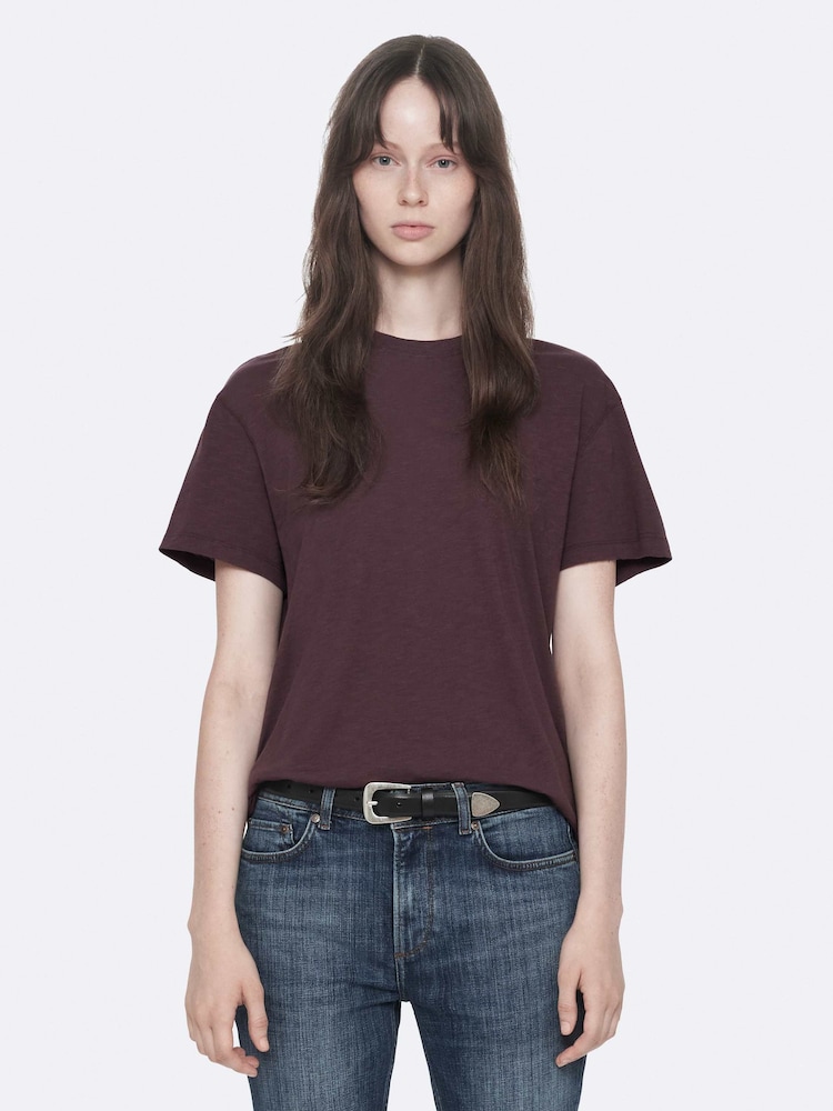 AllSaints Red Addi T-Shirt - Image 1 of 8 AllSaints Red Addi T-Shirt - Image 1 of 8