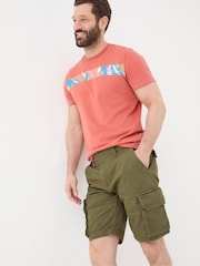 FatFace Breakyard Khaki Green Cargo Shorts - Image 1 of 5