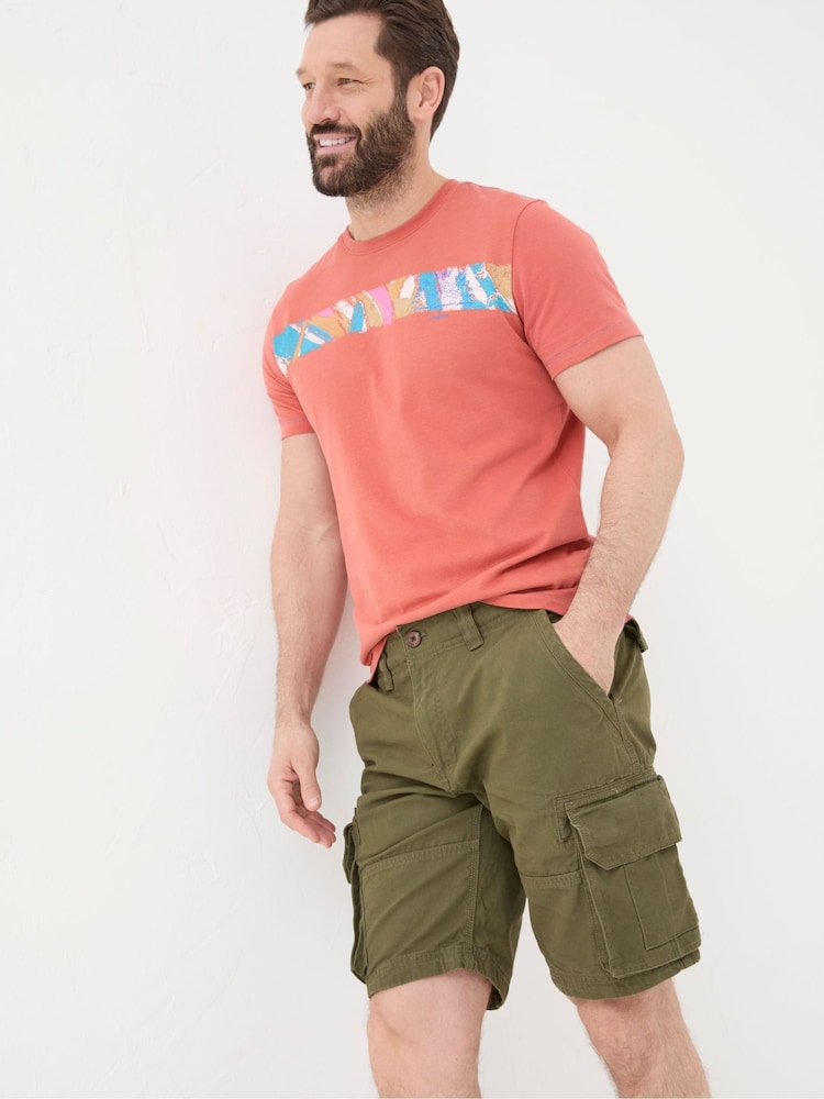 FatFace Breakyard Khaki Green Cargo Shorts - Image 1 of 5