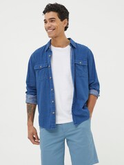 FatFace Drayton Blue Indigo Shirt - Image 1 of 4