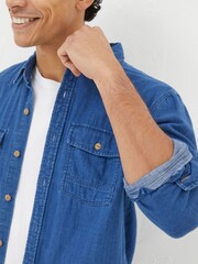 FatFace Drayton Blue Indigo Shirt - Image 3 of 4