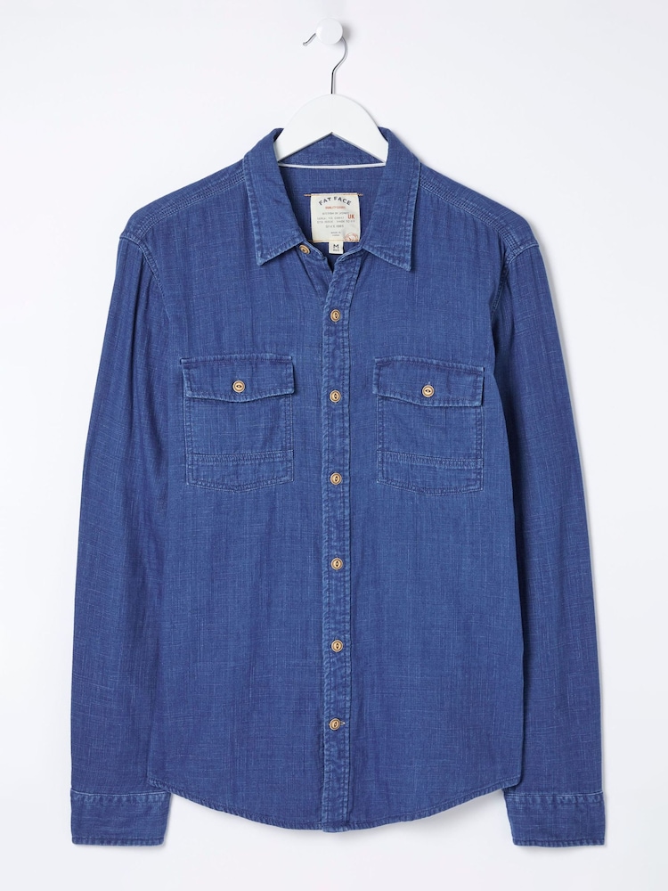 FatFace Drayton Blue Indigo Shirt - Image 4 of 4