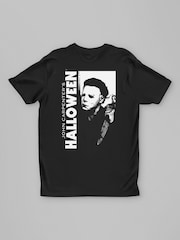 All + Every Black Halloween Michael Myers Hunting For Laurie Back Print T-Shirt - Image 3 of 4