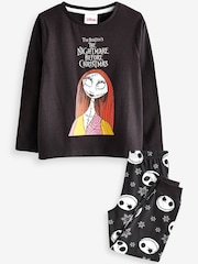 Vanilla Underground Black + Black Disney The Nightmare Before Christmas Kids Long Sleeve Long Leg 100% Cotton Pyjamas Set - Image 1 of 4