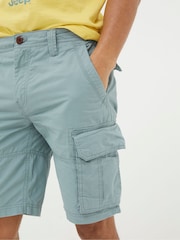 FatFace Bude Light Blue Lightweight Cargo Shorts - Image 2 of 4