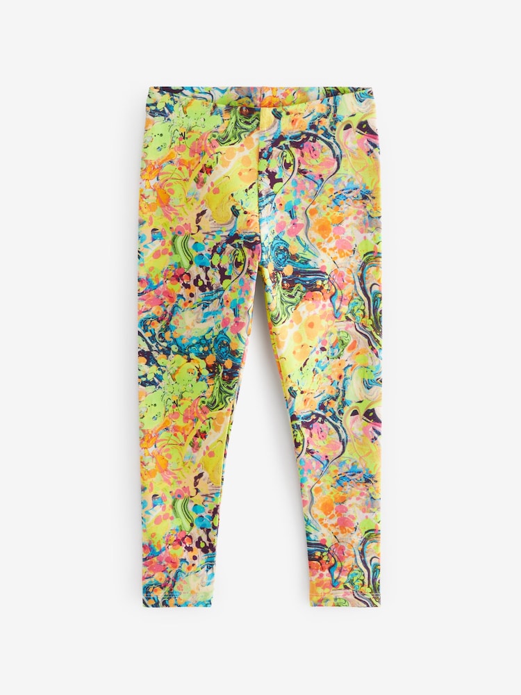 Bright Marble Printed Leggings (3-16yrs) - Image 1 of 3