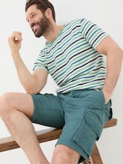 FatFace Breakyard Green Cargo Shorts - Image 3 of 5