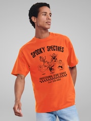 All + Every Orange Halloween Spooky Spectres 1920's Retro Pumpkin & Co T-Shirt - Image 2 of 4