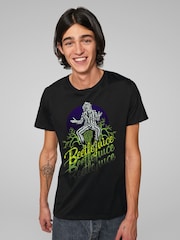 Tricou All + Every Beetlejuice de Halloween cu costum cu dungi - Imaginea 2 din 4