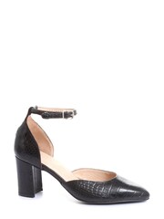 Jones Bootmaker Black Ellie Croc Leather Ladies Mary Jane Shoes - Image 2 of 5